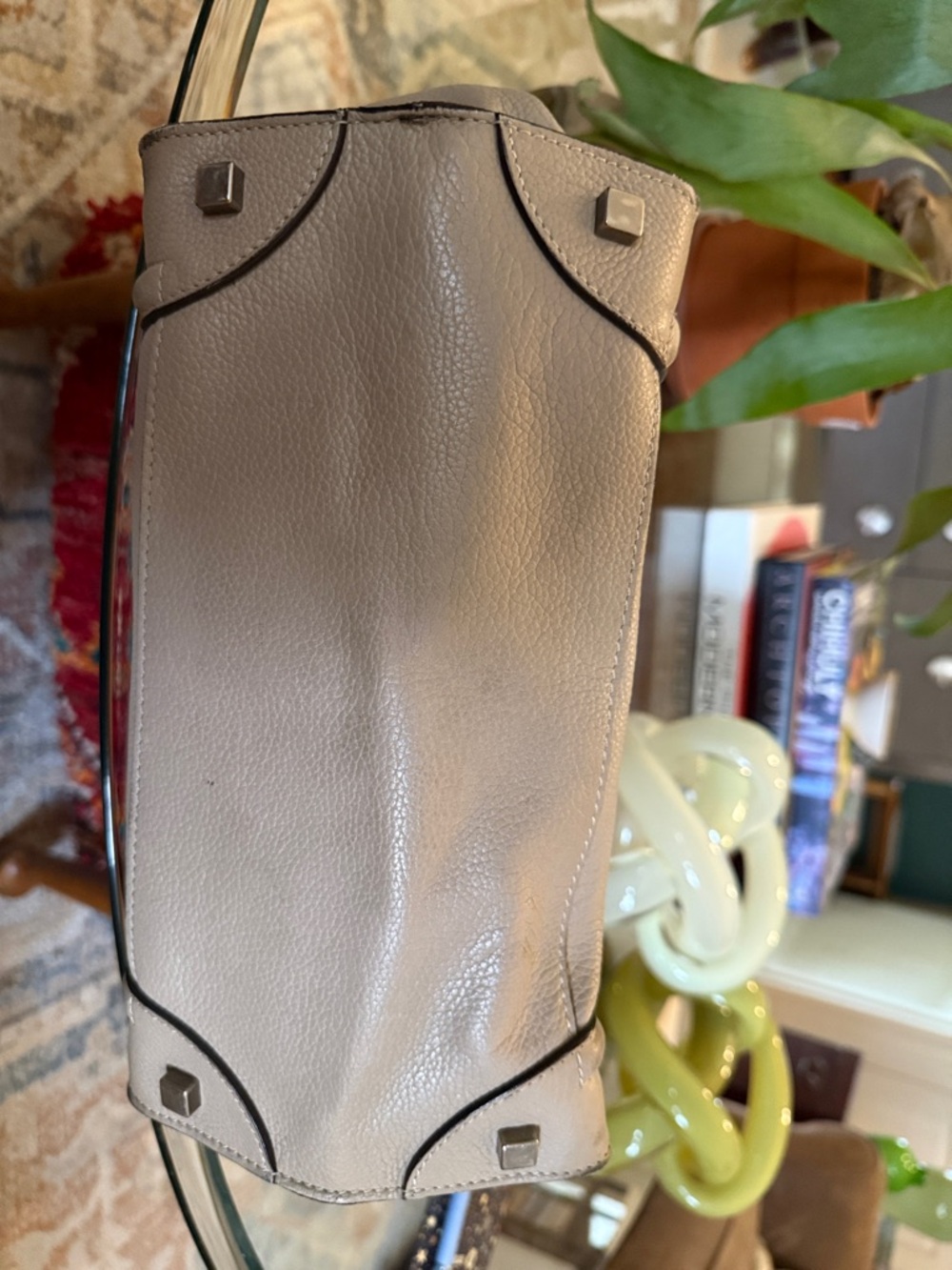 Celine Taupe Leather Mini Luggage Tote Shoulder Bag - Picture 3 of 5